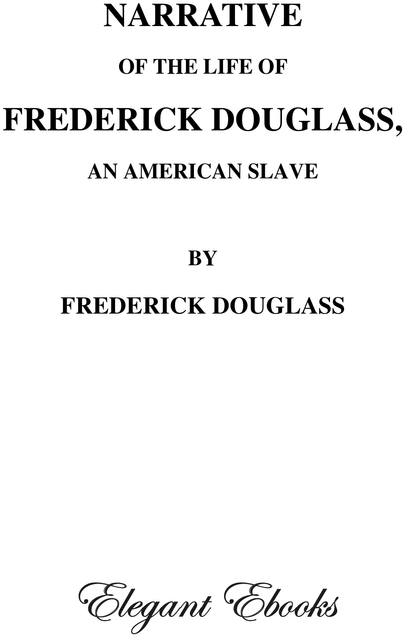 Product picture a narrative of Frederick Douglas